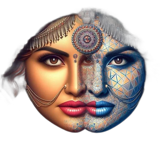 mask, face, jewelry, fantasy art transparent PNG cut-out