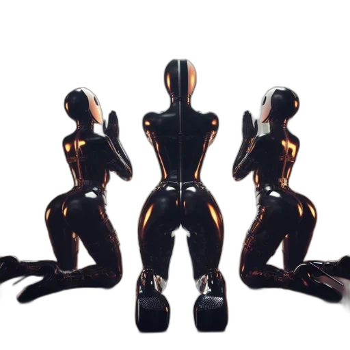 robot, concept art, 3d render, cyberpunk transparent PNG cut-out