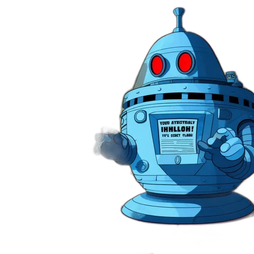 robot, 3d render, concept art, animated transparent PNG cut-out