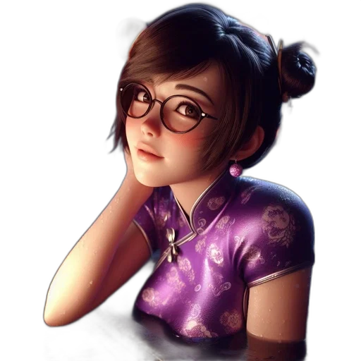 staff, face, dress, jewelry transparent PNG cut-out