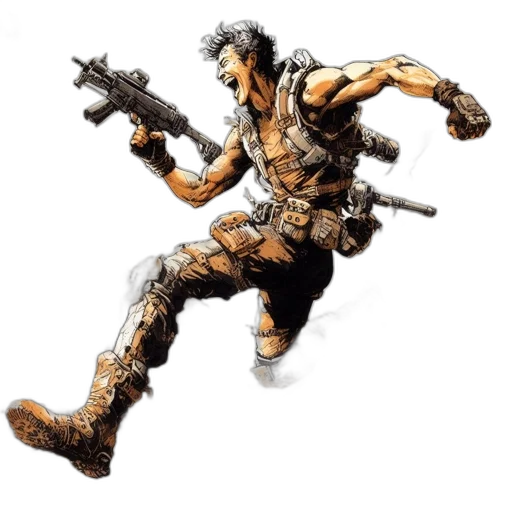 weapon, comic book art, concept art, pixel art transparent PNG cut-out