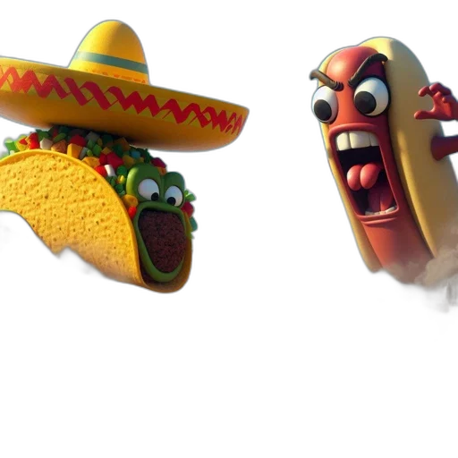 food, hat, concept art, 3d render transparent PNG cut-out