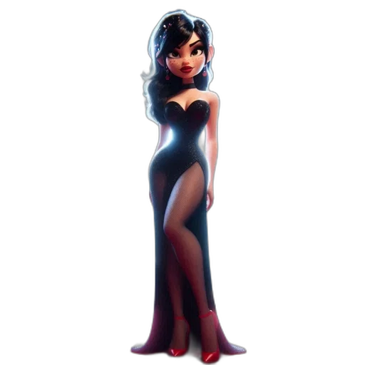 dress, concept art, 3d render, cartoon transparent PNG cut-out