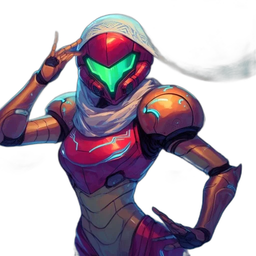 robot, concept art, cyberpunk, pixel art transparent PNG cut-out
