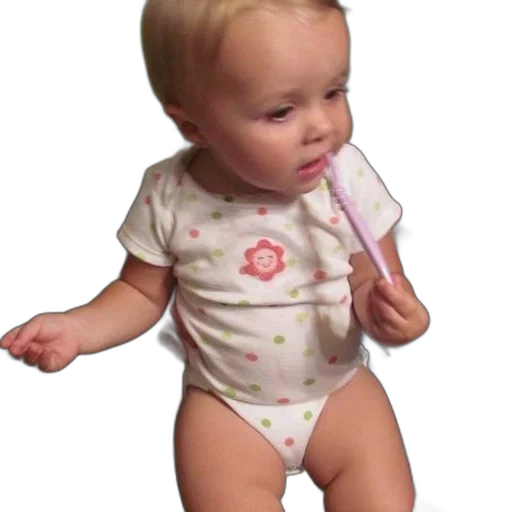 3d render, photorealistic, baby, wearing transparent PNG cut-out