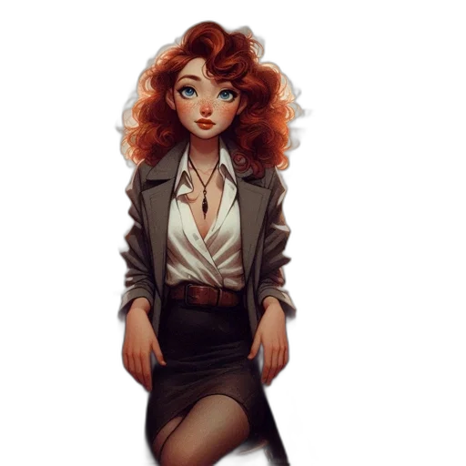 jacket, dress, staff, concept art transparent PNG cut-out