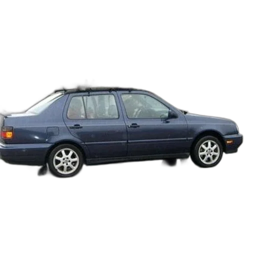 car, blue, sedan, surfboard transparent PNG cut-out