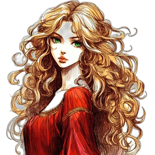 dress, hair, face, fantasy art transparent PNG cut-out