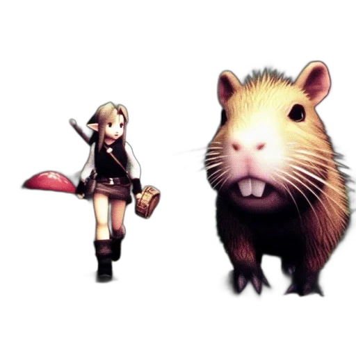 animal, concept art, pixel art, 3d render transparent PNG cut-out