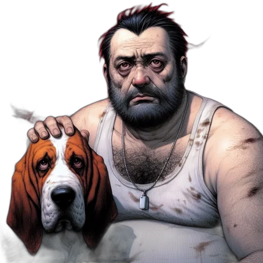 animal, comic book art, concept art, photorealistic transparent PNG cut-out