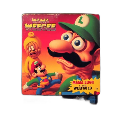 weapon, concept art, 3d render, mario transparent PNG cut-out