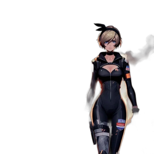 dress, robot, staff, weapon transparent PNG cut-out