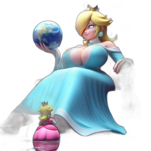dress, crown, concept art, 3d render transparent PNG cut-out