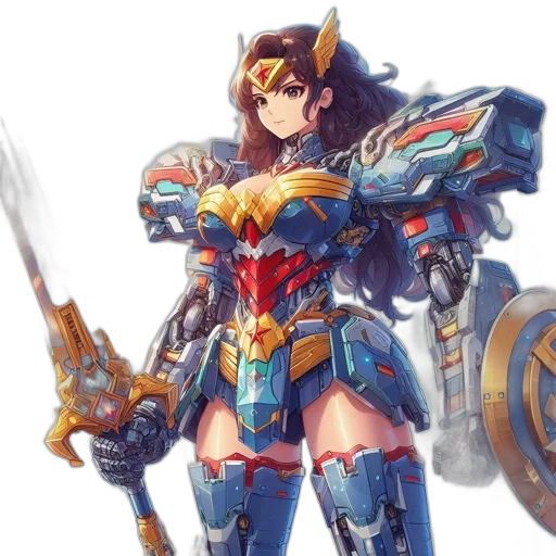 weapon, sword, robot, concept art transparent PNG cut-out
