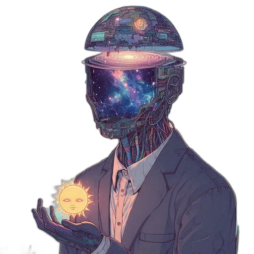 robot, mask, jacket, face transparent PNG cut-out