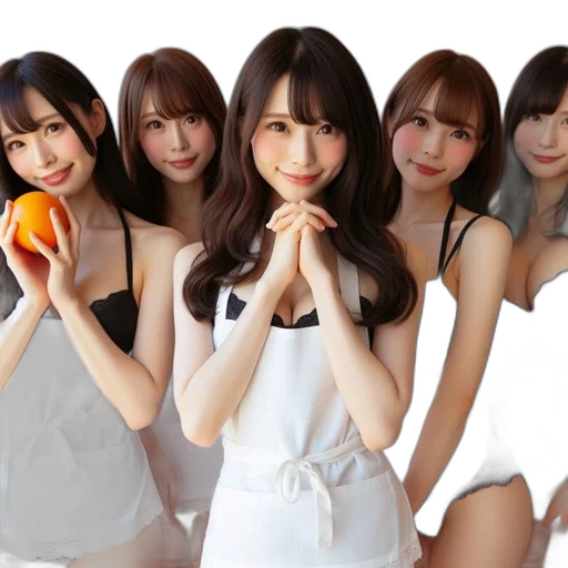 photorealistic, 3d render, five, young transparent PNG cut-out