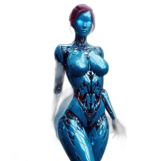 robot, dress, concept art, comic book art transparent PNG cut-out