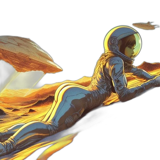 concept art, comic book art, fantasy art, outer space transparent PNG cut-out
