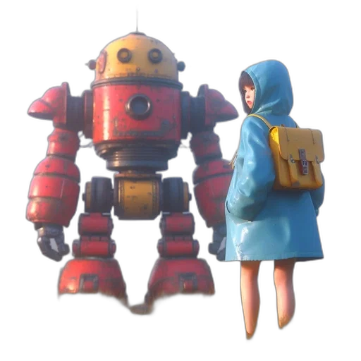 robot, dress, weapon, jacket transparent PNG cut-out