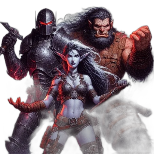 concept art, fantasy art, comic book art, pixel art transparent PNG cut-out