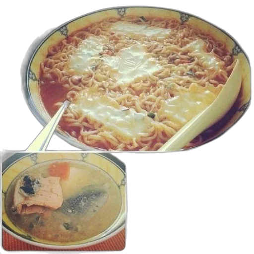 food, 3d render, bowl, noodles transparent PNG cut-out