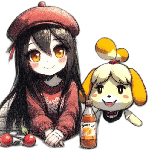 food, creature, pixel art, anime transparent PNG cut-out