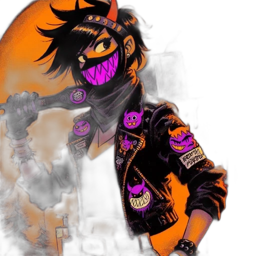 jacket, mask, face, creature transparent PNG cut-out