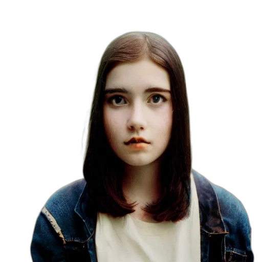 face, jacket, hair, creature transparent PNG cut-out