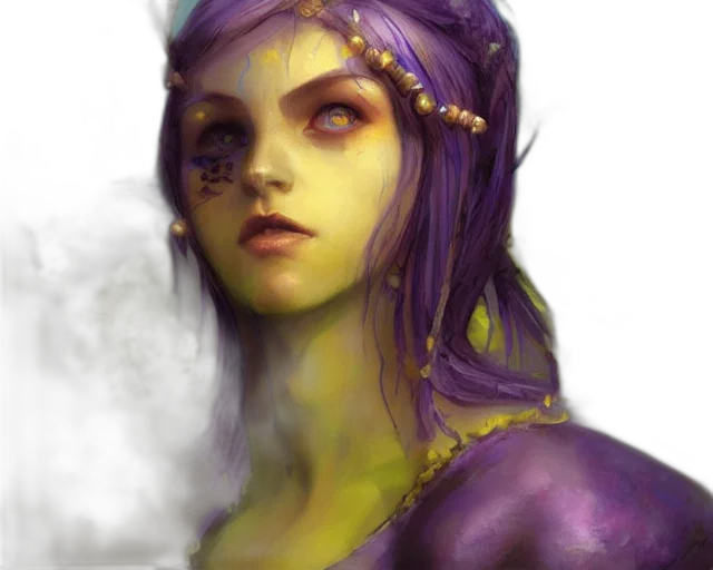 face, fantasy art, concept art, photorealistic transparent PNG cut-out