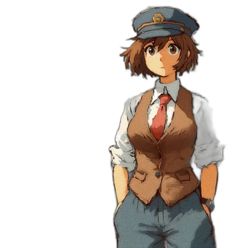 staff, hat, dress, jacket transparent PNG cut-out
