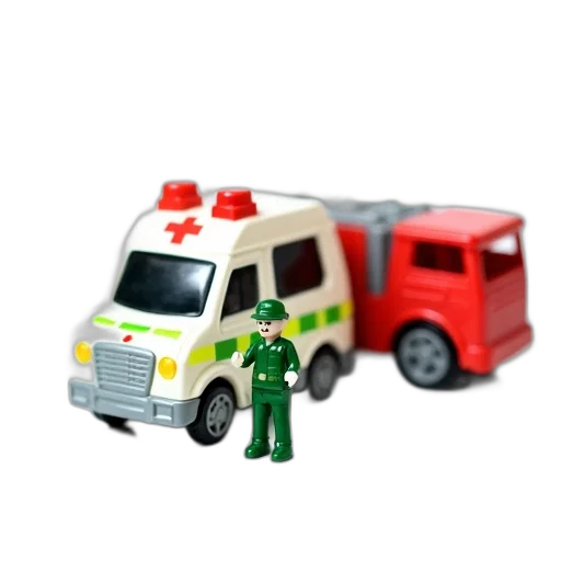staff, car, 3d render, toy transparent PNG cut-out
