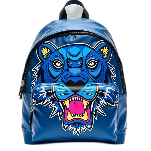 kenzo, blue, tiger, print transparent PNG cut-out