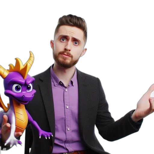 dragon, staff, concept art, suited transparent PNG cut-out