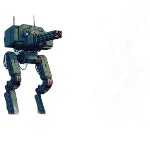 robot, weapon, creature, staff transparent PNG cut-out
