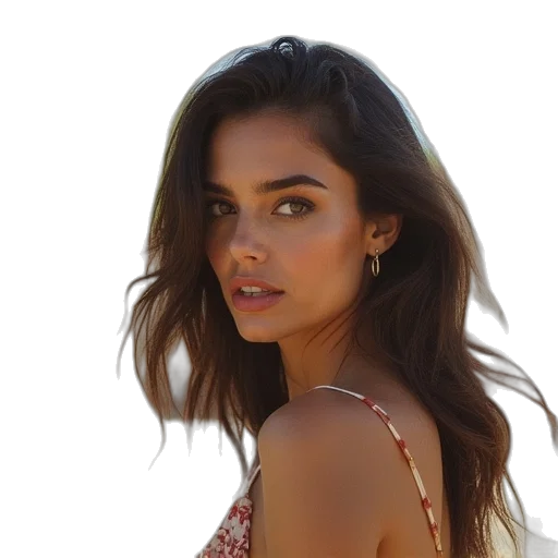 face, dress, jewelry, hair transparent PNG cut-out