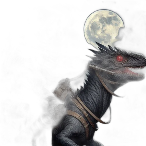 dragon, creature, staff, animal transparent PNG cut-out