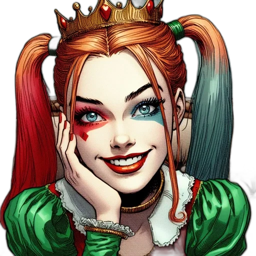 crown, face, jewelry, comic book art transparent PNG cut-out