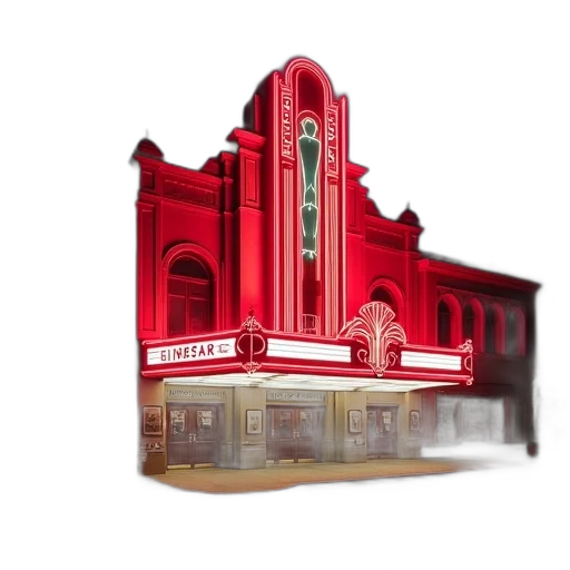 building, 3d render, concept art, red transparent PNG cut-out