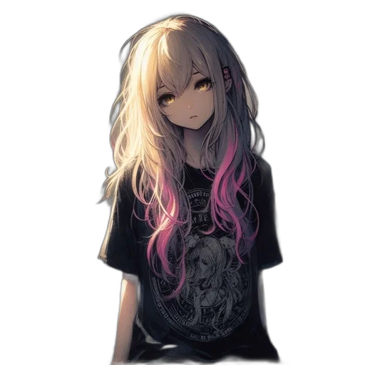 hair, dress, face, creature transparent PNG cut-out