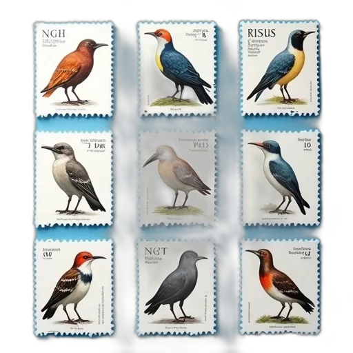 collection, nine, postage, stamps transparent PNG cut-out