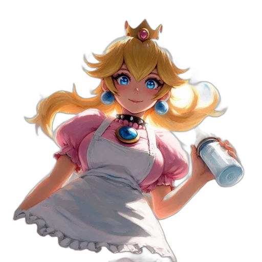 crown, dress, bottle, staff transparent PNG cut-out