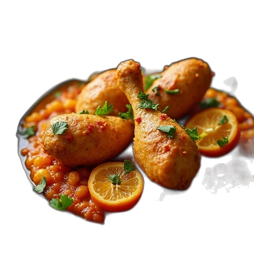 food, photorealistic, 3d render, chicken transparent PNG cut-out