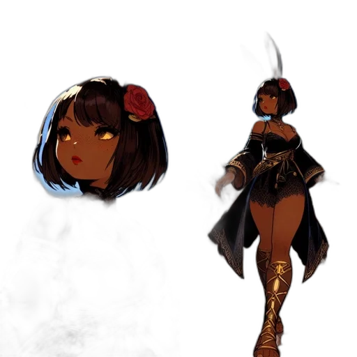 staff, mask, dress, creature transparent PNG cut-out