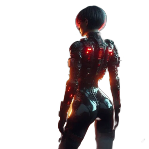 jacket, robot, dress, weapon transparent PNG cut-out