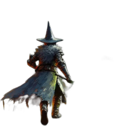 staff, hat, sword, dress transparent PNG cut-out