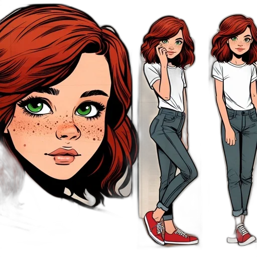 comic book art, concept art, cartoon, fantasy art transparent PNG cut-out