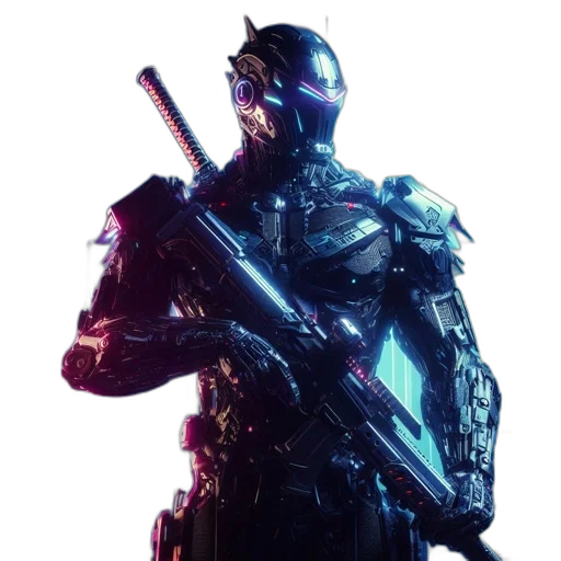 robot, weapon, sword, concept art transparent PNG cut-out