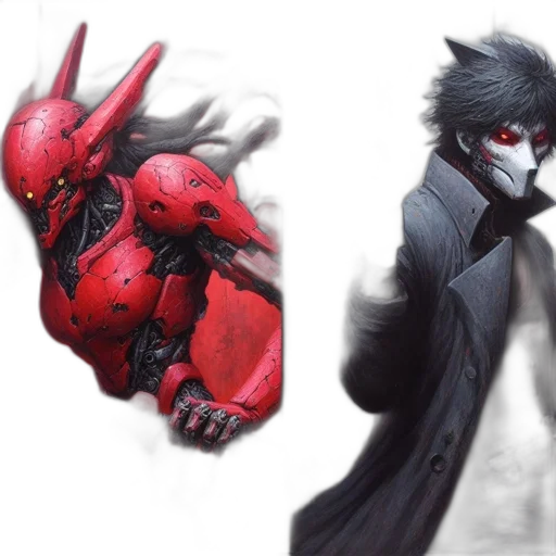 mask, creature, dragon, concept art transparent PNG cut-out