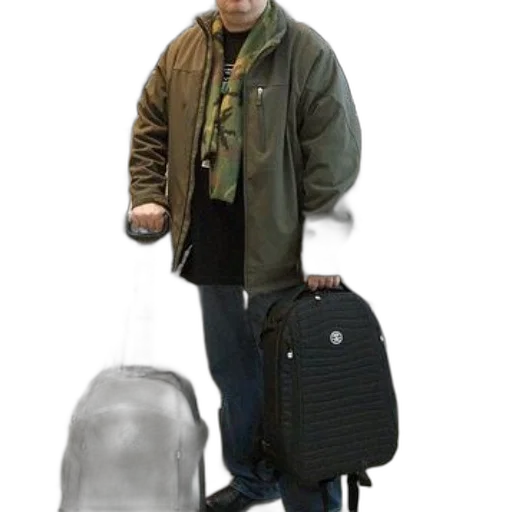 jacket, staff, animal, photorealistic transparent PNG cut-out