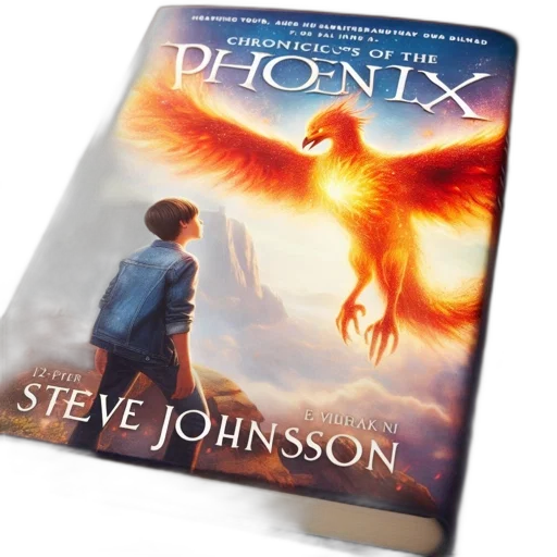 book, cover, phoenix, rises transparent PNG cut-out